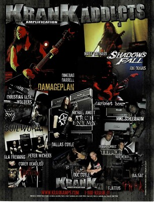 KRANK AMPS - DIMEBAG / AMOTT / DONAIS / BACHAND / WOLBERS - 2005 Print Ad