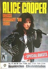 ALICE COOPER - NEUNKIRCHEN 1990 - orig. Concert Poster - Konzert Plakat - A1 xx