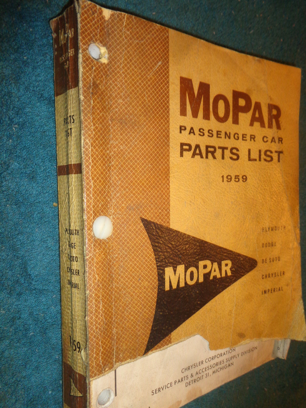 1959 DODGE PLYMOUTH CHRYSLER DeSOTO PARTS CATALOG / ORIGINAL BOOK | eBay