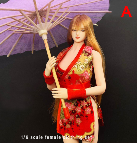1/6 Maßstab Damen Soldaten Kleidung Yukata Kimono Anzüge Kleidung Anzüge 3 Farben - Bild 1 von 9