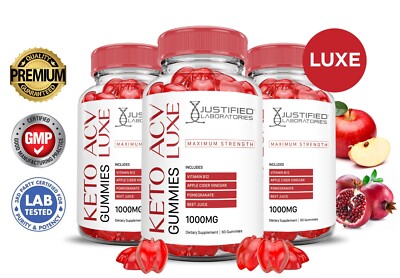 Luxe Keto ACV Gummies 1000MG Apple Cider Vinegar 180 Gummys