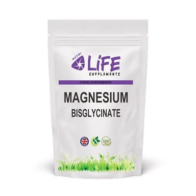 NUTRI LIFE SUPPLEMENTS Magnesium Bisglycinate 600mg Clean Genuine Magnesium 40 Vegan Capsules