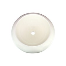 Rok Halo Round Shaped Vessel Bathroom Sink, 18-1/2" Diameter, Ivory Porcelain