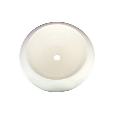 Rok Halo Round Shaped Vessel Bathroom Sink, 18-1/2'' Diameter, Ivory Porcelain