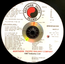 Northern Pacific Railroad 1967 Industry List PDF Pages on DVD