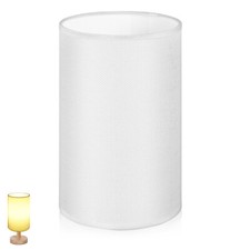  Lampshades for Bedside Light White Cream Narrow Bedroom Slim Table Fabric Work