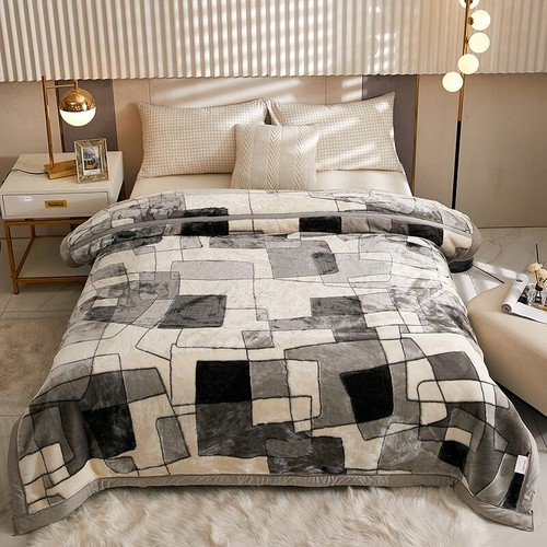 Blanket Thick Blanket Super Warm Soft Quilt Chinese Brand Bed Cover Double Layer - Picture 1 of 29