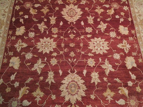 8x10' RED AND GOLD Chobi Peshawar Silky Wool Rug 18578 - Picture 4 of 6