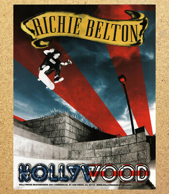 Richie Belton Hollywood Skateboards - Vintage Print Ad Ephemera Art 2002