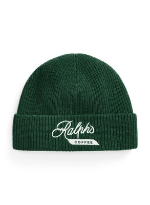 Polo Ralph Lauren Ralph's Coffee Logo Merino Wool Blend Beanie Knitted ...