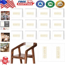 12 Durable Reserved Seating Signs - Perfect for Weddings  Church Events
