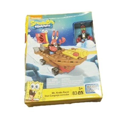 Mega Bloks Spongebob Squarepants MR. KRABS RACER New Sealed Dented Box CNP25