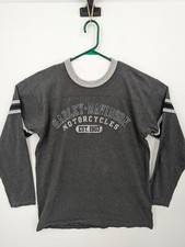 Harley Davidson Mens Shiawassee Birch Run Michigan Long Sleeve Tee L Made in USA