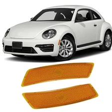 Front Bumper Side Marker Light Reflector Fits For VW Beetle 2012-2019 Amber Lens