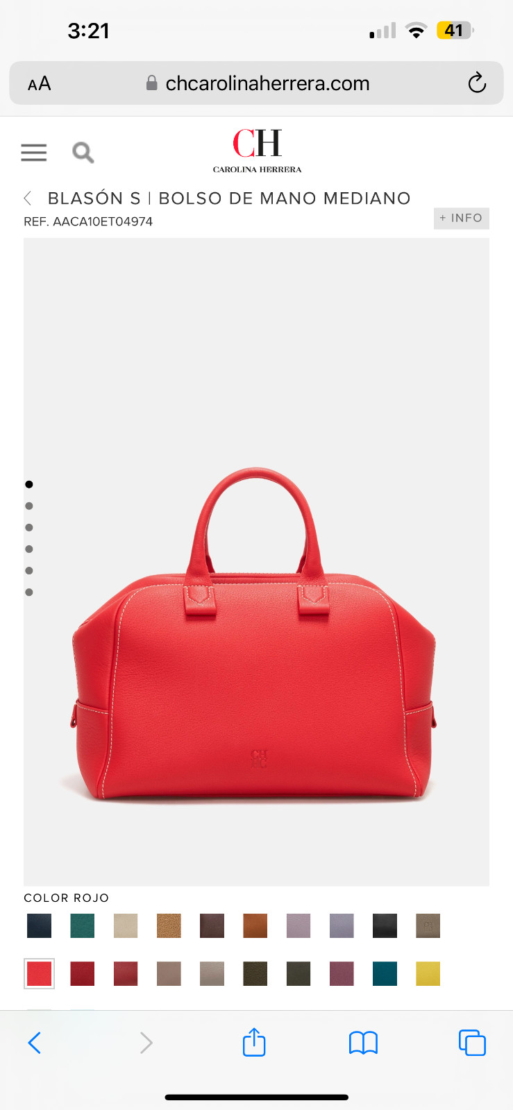 Cartera Blason S Bolso de mano Mediano Carolina Herrera