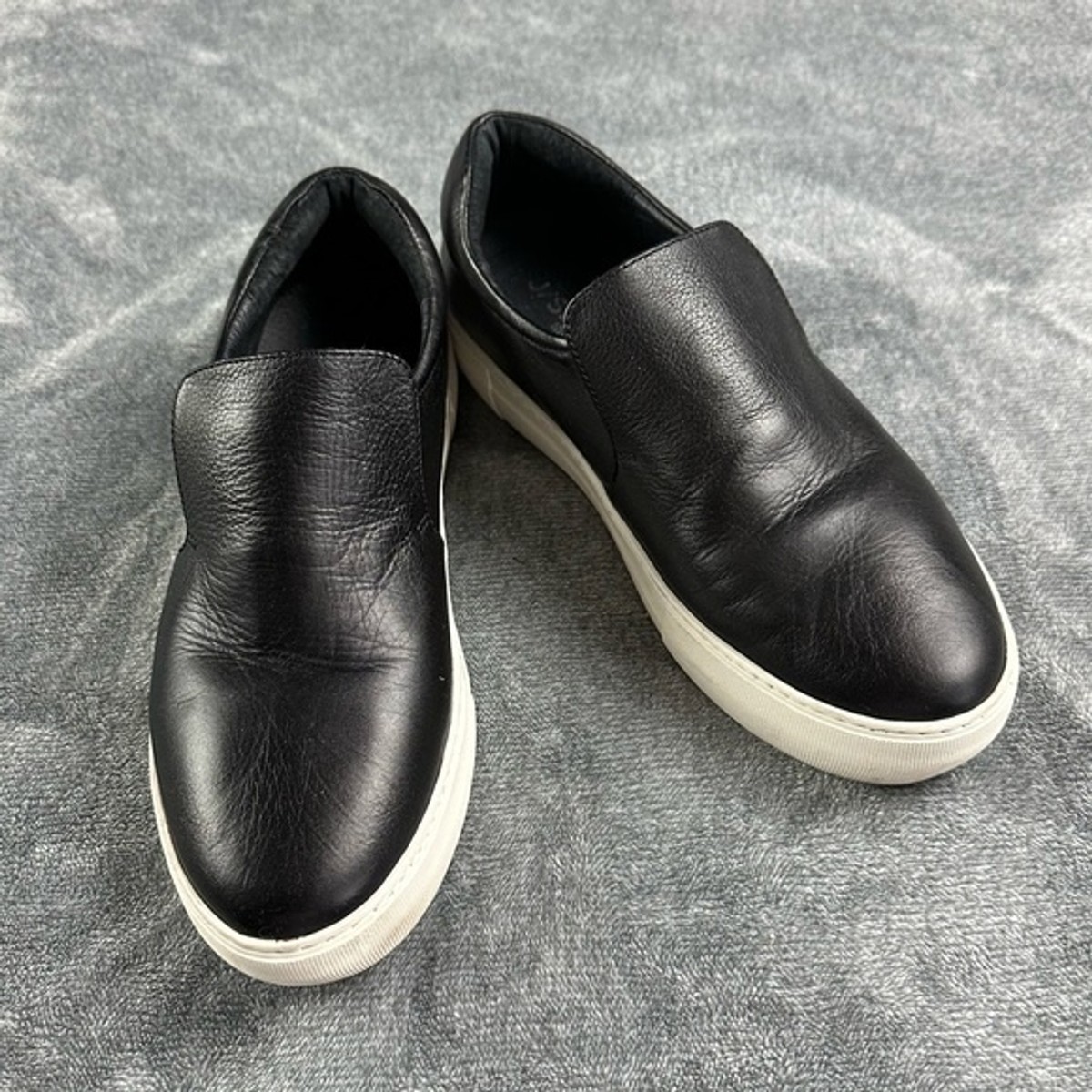 Men\'s J Slides Leather Loafers J/Slides black leather slip on loafers size 8.5 | eBay main image 2