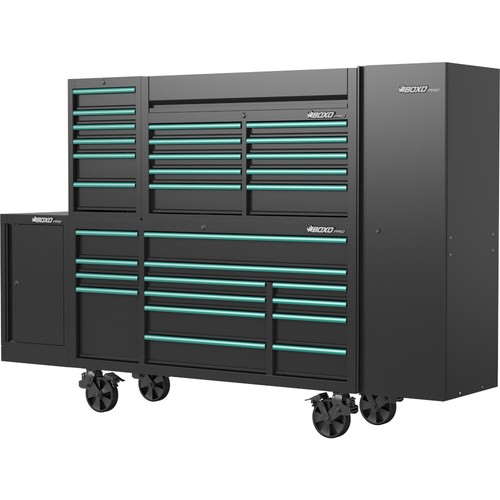72" Toolbox Stack Boxo Pro Series Gloss/Matte Black + Trim Colour Options - Picture 2 of 34