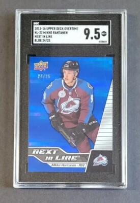 Mikko Rantanen 2015-16 Upper Deck Overtime BLUE Next in Line #24/25 RC SGC 9.5