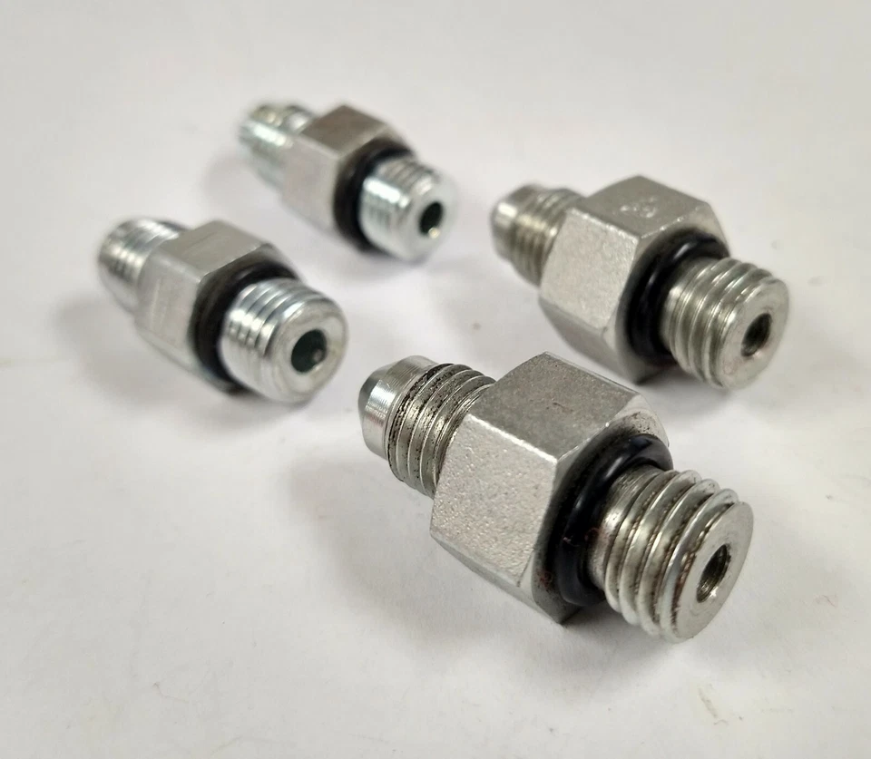 1/4" JIC TO 1/4" ORB STEEL UNION ADAPTERS; 5MM ID (LOT OF 4) 6400-04-04 - Image 3 of 4