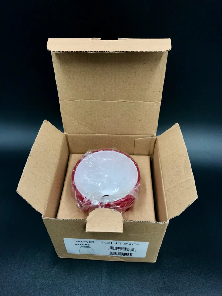 WAC LIGHTING Lámpara Vidrio Cabezal de Pista Pantalla Iluminación Rojo G114-RD NUEVO Descatalogado Foto 2 de 4