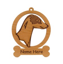 Greyhound Head Ornament 083320 Personalized With Your Dogs Name