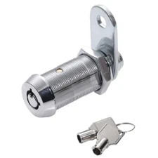 25 Tubular Cam Lock  1 1/2" (1.5") Toolbox Cabinet Key Removable Keyed Alike
