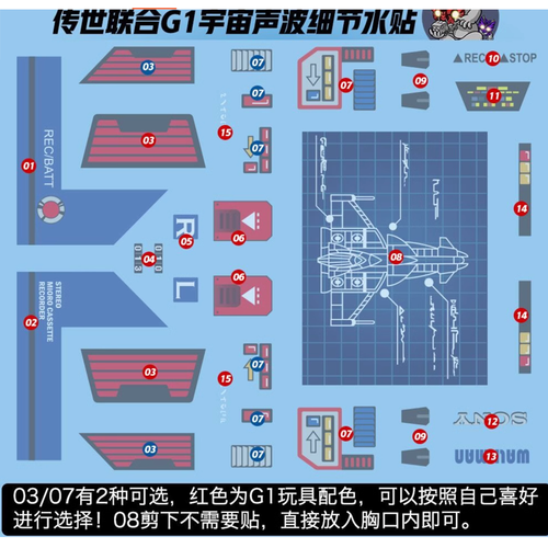 G1 Waterslide Decals Stickers For Transform Legacy United G1 SOUNDWAVV Figure - Picture 5 of 5