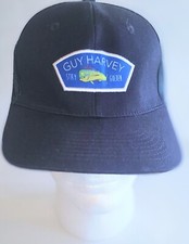 Guy Harvey Stay Golden Mens Adjustable Mesh Back Hat Black NWT