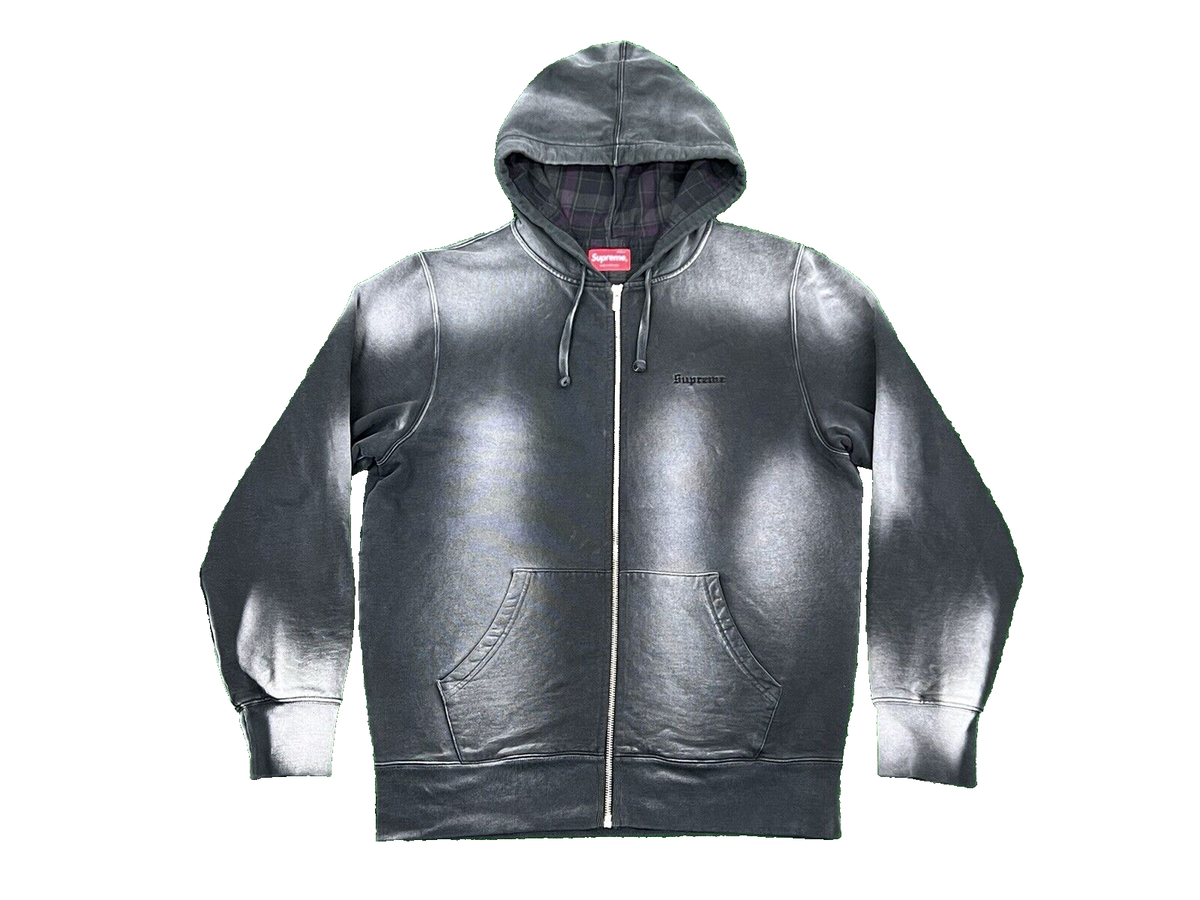 2018 Supreme Bleached Zip Up Sweatshirt Hoodie Heavyweight 2018 Supreme Bleached Zip Up Sweatshirt Hoodie Heavyweight