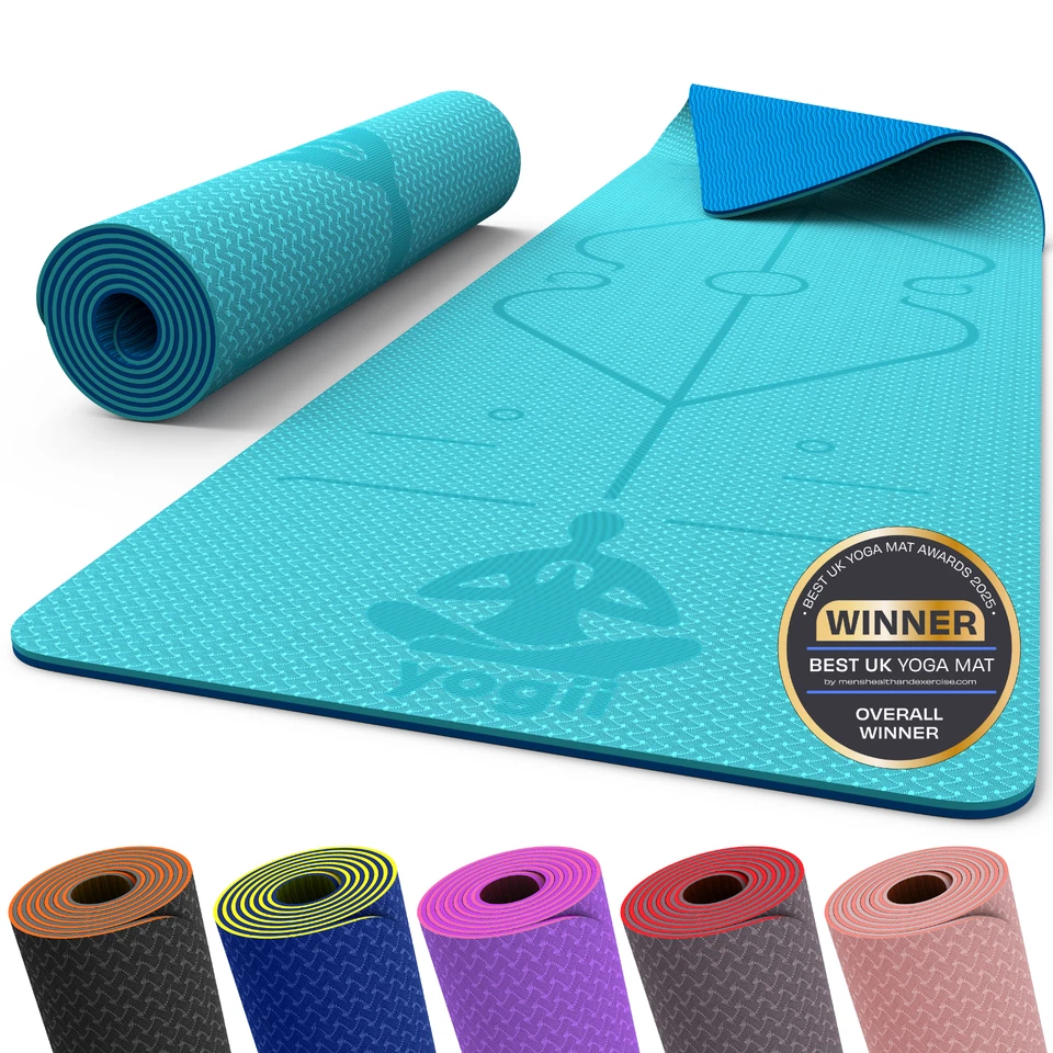 Yoga Mat Non Slip 6mm Thick Exercise Mat for Men and Women Home Gym Workout UK - Image 4 of 4