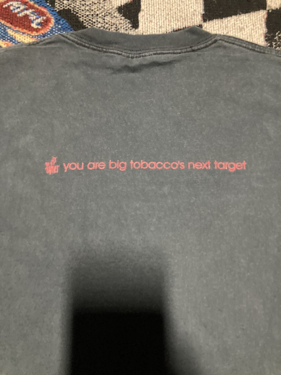 Big Tobaccos Next Victim Smoker Addict Tshirt Black Red Fair Condition View 5