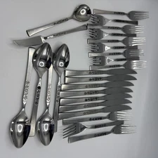 MCM Ekco Eterna CANTINA Stainless 18/8 Flatware 25 Piece Set Made in Japan