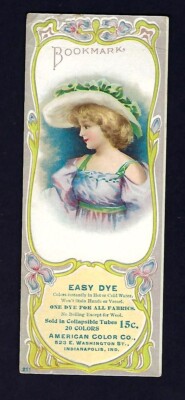 c1890's Trade/Advertising Book Marker, American Color Co., Fabric Dye