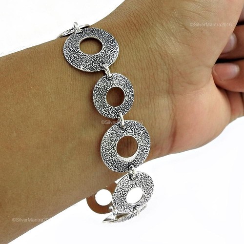 Bracciale rigido fatto a mano in tanzanite blu: gioiello regolabile in argento sterling - Italia