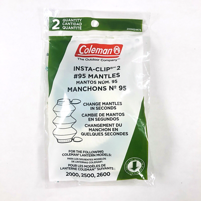 #ad #ad 2 New Coleman Instaclip #95 Lantern Mantles 1 pack of 2 2 Mantles Total $4.99