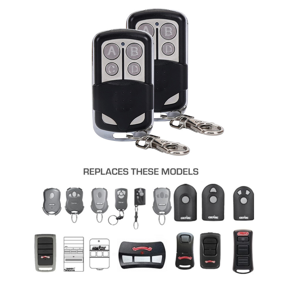 2 Pack Multi-Color Garage Door Remote for Craftsman Openers in Yellow, Green, Orange, Red, and Purple | Universal Compatibility | Easy Installation