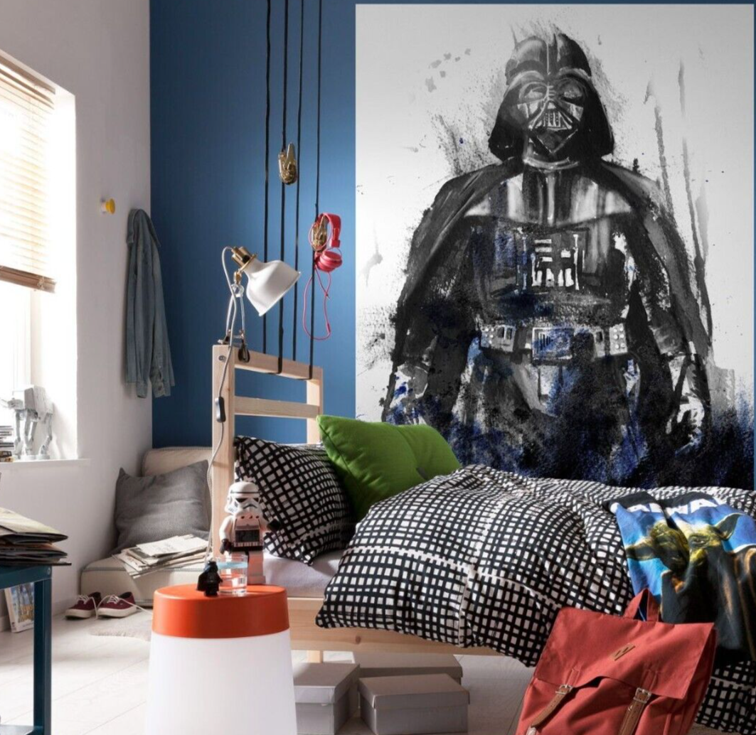 Star Wars wallpaper mural birthday gift teen bedroom water colour