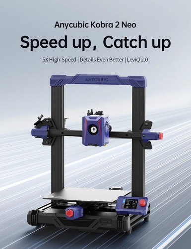 ANYCUBIC Kobra 2 Neo FDM 3D Printer 25-Point Leveling 250mm/s Max Print Speed - Zdjęcie 2 z 19
