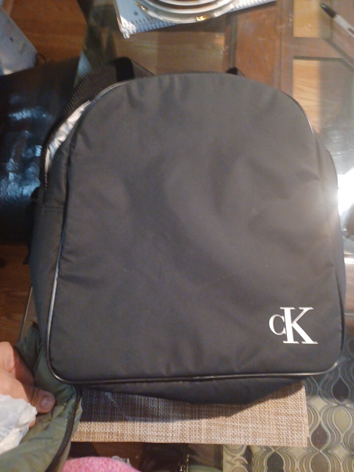 Vtg Calvin Klein CK1 Backpack Black Compartment Insulated Zipper