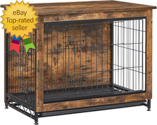 Dog Crate Furniture, 32.5" Side End Table, Modern Kennel for Dogs Indoor