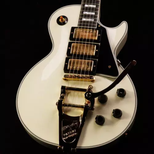 Gibson Custom Shop 1957 Les Paul Custom Reissue 3-Pickup w/Bigsby Polaris White