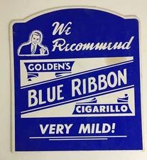 Vintage Cigarillo Counter Display Board - Goldens Blue Ribbon Cigarillo (1001501