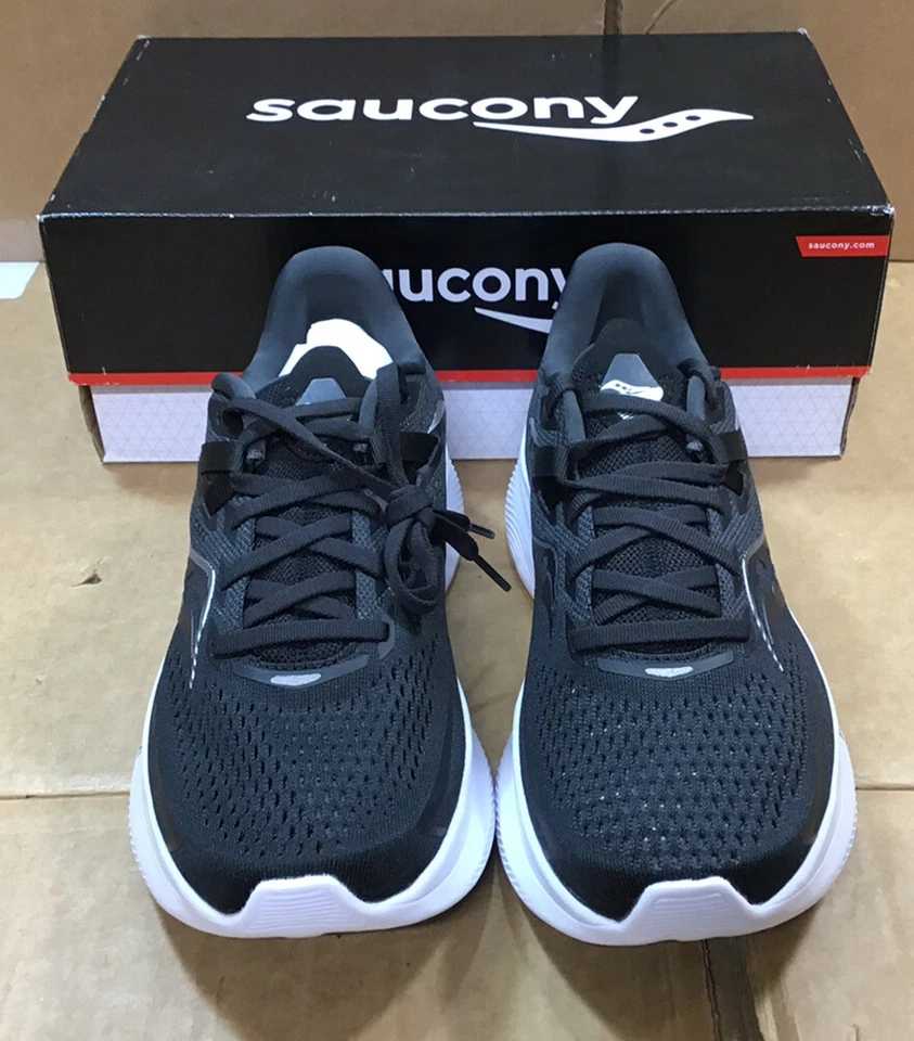 Saucony Men's Ride 15 Black/White Running Shoes - Image 2 of 4