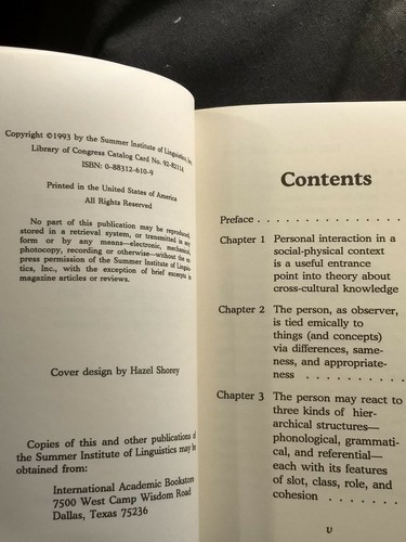 Talk, Thought, and Thing : The Emic Road Toward Conscious Knowledge Pike signed - Picture 4 of 5