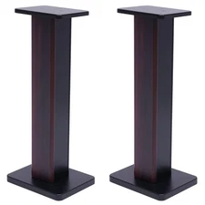 Black Walnut 28" Inch Bookshelf Speaker Stands Surround Sound Home Theater Pair