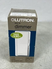 LUTRON DV-600PR-WH Diva 600W Single Pole Dimmer WHITE - New