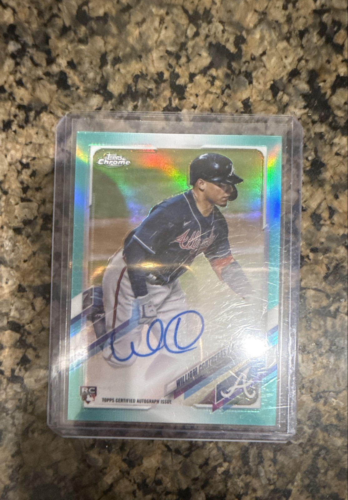 2021 Topps Chrome - Rookie Autographs William Contreras Aqua Refractor /199 