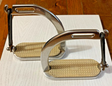 PEACOCK Saddle Stirrup Irons, SIZE: 4.5 inch SAFETY Riding, STAINLESS STEEL