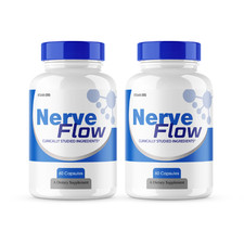  2 Pack Nerve Flow Nerve Health Capsules, Nerveflow Health Support 120 Capsules
