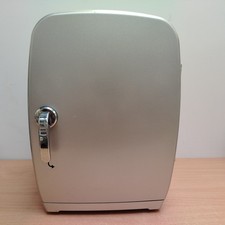 Slemcka 14L Mini Fridge Silver Retro Style Hot Cold Portable Cooler 12V 230V